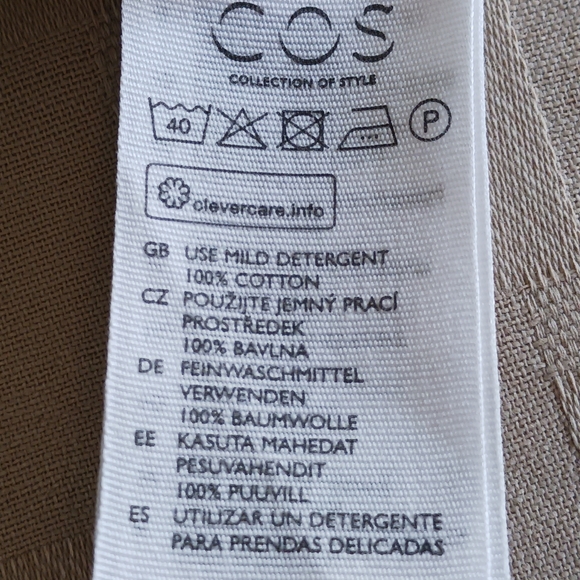 COS 100% Cotton Snap Button Cront Blouse - Picture 9 of 11